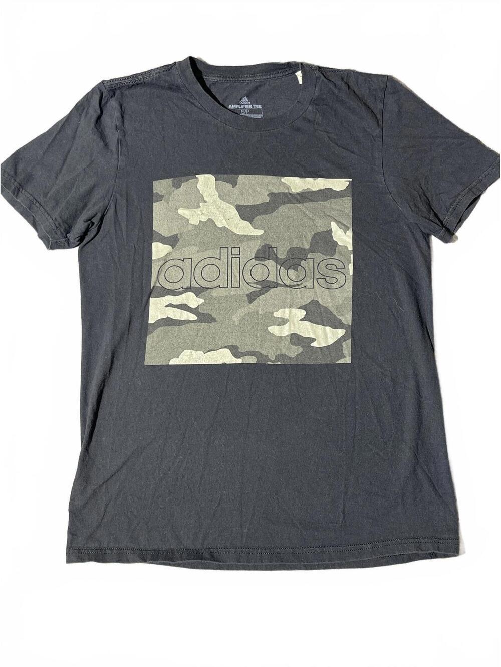 Adidas Amplifier Camo Logo Tee 100% Cotton Size Mens Small